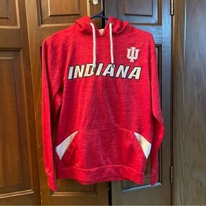 Men's Indiana University Hoodie Colosseum Red & White Size small